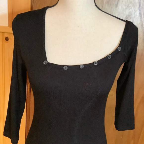 The Range Black Ribbed Mini Dress Sz-S - Picture 3 of 8